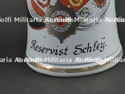Chope de Réserviste du Eisenbahn Regiment Nr 1. Railway transportation troops reservist stein. — photo 16