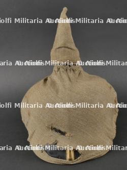 Casque à pointe d'officier d'infanterie prussien avec son couvre casque. Prussia infantry officer spiked helmet with cover. — miniature 5