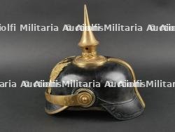 Casque à pointe d'officier d'infanterie prussien avec son couvre casque. Prussia infantry officer spiked helmet with cover. — miniature 14