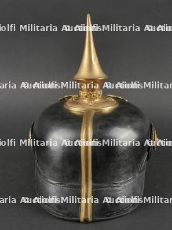 Casque à pointe d'officier d'infanterie prussien avec son couvre casque. Prussia infantry officer spiked helmet with cover. — photo 18