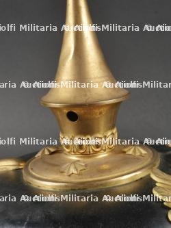 Casque à pointe d'officier d'infanterie prussien avec son couvre casque. Prussia infantry officer spiked helmet with cover. — miniature 23