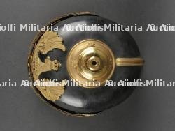 Casque à pointe d'officier d'infanterie prussien avec son couvre casque. Prussia infantry officer spiked helmet with cover. — miniature 30
