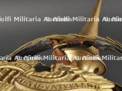 Casque à pointe d'officier d'infanterie prussien avec son couvre casque. Prussia infantry officer spiked helmet with cover. — miniature 35