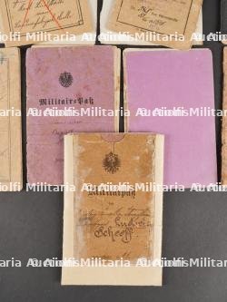 Lot de 9 Militarpass, livret et photos d'artilleurs de campagne — miniature 3