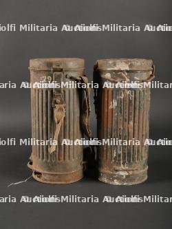 Lot de 2 boîtiers de masque anti gaz allemands — photo 3