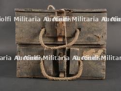 Lot de 2 caisses allemandes 8cm Wurfgranaten 39 — photo 2