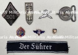 Insignes personnels du capitaine Henri Zerbini, 501ème RCC, commandant la CEM à partir de 1944.