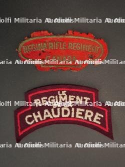 Titles Regiment de la Chaudière et Regina Rifle Regiment.