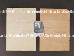 Deux actes de décès de Légionnaire de la Légion Wallonie. Two death certificates of Legionnaire of the Walloon Legion.