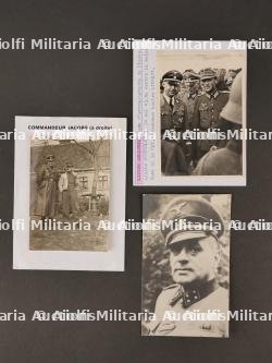 Trois photos originales d’officiers de la Légion et SS Wallonie. Trois photos originales d’officiers de la Légion et SS Wallonie.