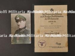 Diplôme de Croix de fer de seconde classe attribué à un Légionnaire de la Wallonie.