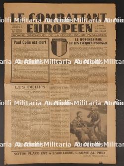 Journal le Combattant Européen. Newspapers The European Fighter.