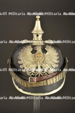 Casque a pointe de sous-officier de Police. German Police senior NCO spiked helmet. Polizei Unteroffizier Pickelhaube — photo 1