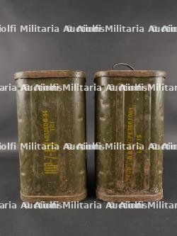 Lot de 2 containers US pour obus de mortier de 81 mm