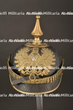 Casque d officier des douanes. Imperial german customs officer spiked helmet. Preussen Zollbeamter Pickelhaube