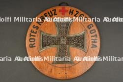 Panneau Croix Rouge. Red Cross sign.