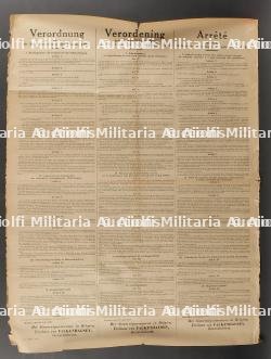 Belgique ww1 Grande affiche allemande de 1917