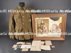 Superbe ensemble 6e Chasseurs Ardennais veste, plaque d'identité, photos et documents du soldat Delveau. Superb set from the 6th Ardennes Chasseurs including tunic, identity tag, photos and documents of soldier Delveau — photo 1