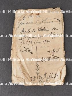 Superbe ensemble 6e Chasseurs Ardennais veste, plaque d'identité, photos et documents du soldat Delveau. Superb set from the 6th Ardennes Chasseurs including tunic, identity tag, photos and documents of soldier Delveau — photo 15