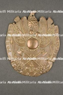 Plaque de casque de pompier.
