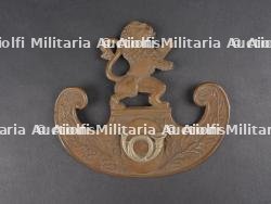 Rare plaque de shako de voltigeur belge. Rare Belgian voltigeur shako plate — photo 1