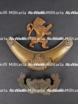 Hausse col belge 1850 et cuivreries. Belgian gorget from 1850 with brass fittings — photo 1