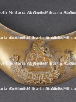 Hausse col belge 1850 et cuivreries. Belgian gorget from 1850 with brass fittings — miniature 7