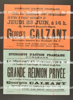 Deux affiches de l'Action Française.