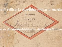 Documents et plaque de képi du 14e de Ligne. Documents and kepi plate from the 14th Line Infantry — photo 17