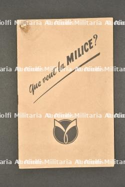 Livret de propagande Milice.