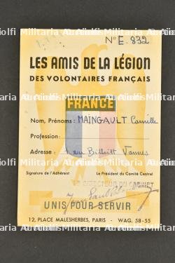 Carte des amis de la LVF.
