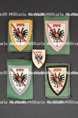 Ensemble d'insignes tissu du Groupement 14