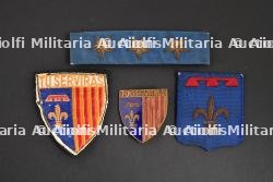 Ensemble d'insignes de l'Ecole Régionale des Chefs Provence et du Commissariat.
