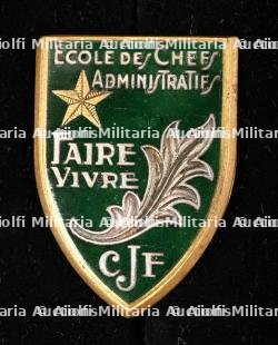Insigne de l'école des Chefs administratifs des Chantiers de la Jeunesse.