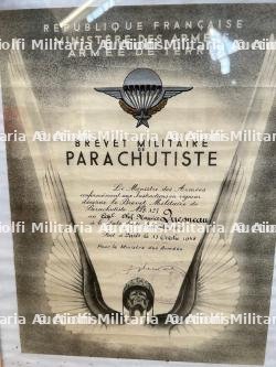 Diplôme du brevet de parachutiste.