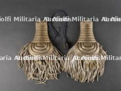 Paire d’épaulette de grande tenue d’officier de l’armée Royale italienne. Pair of Royal Italian Army officer's epaulets. — photo 1