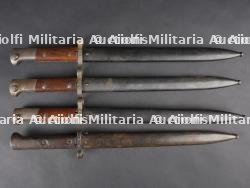 Lot de 4 baïonnettes tchèque VZ24. Lot of 4 Czech bayonets, VZ24