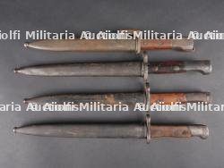 Lot de 4 baïonnettes belges. Lot of 4 Belgian bayonets