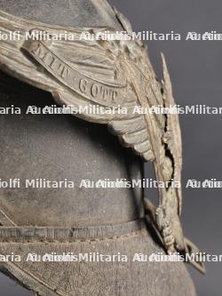 Casque à boule d'artilleur M1871. Artillery spike helmet M1871 — miniature 12