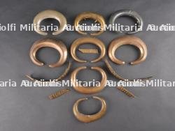 Jugulaire à écailles et pièces d'épaulettes allemandes impériales. Imperial German scaled chinstrap and epaulette pieces