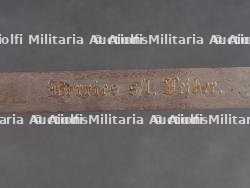 Sabre de luxe d'officier d'infanterie allemand lame damas cadeau à l'officier noble von Borries. Luxury German infantry officer’s sabre with Damascus blade gifted to noble officer von Borries — photo 12