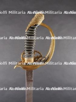 Sabre de luxe d'officier d'infanterie allemand lame damas cadeau à l'officier noble von Borries. Luxury German infantry officer’s sabre with Damascus blade gifted to noble officer von Borries — photo 17