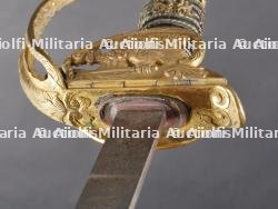Sabre de luxe d'officier d'infanterie allemand lame damas cadeau à l'officier noble von Borries. Luxury German infantry officer’s sabre with Damascus blade gifted to noble officer von Borries — miniature 20