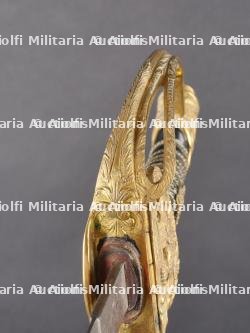 Sabre de luxe d'officier d'infanterie allemand lame damas cadeau à l'officier noble von Borries. Luxury German infantry officer’s sabre with Damascus blade gifted to noble officer von Borries — miniature 21