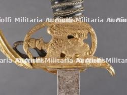 Sabre de luxe d'officier d'infanterie allemand lame damas cadeau à l'officier noble von Borries. Luxury German infantry officer’s sabre with Damascus blade gifted to noble officer von Borries — photo 22