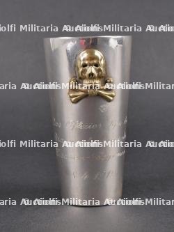 Silber Pauke du Freiherr Rudolf von Recum, hussard de Brunswick. Silver kettle drum of Freiherr Rudolf von Recum hussar of Brunswick — photo 1
