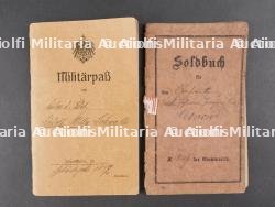 Militärpass d'un Uhlan du UR21 Saxon et Train Abteilung Nr 9. Military pass of a Uhlan from UR21 Saxon and Train Detachment No 9 — photo 1