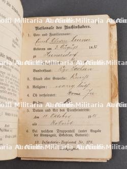 Lot de 5 Militärpass et documents saxons. Set of five Militärpass and Saxon documents — photo 3