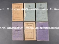 Lot de Militärpass infanterie Alsace Lorraine, Saxe Weimar, Mecklenburg. Infantry Militärpass set from Alsace Lorraine Saxony Weimar Mecklenburg — photo 1