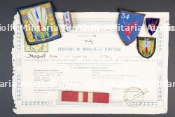Lot d'insignes et de diplômes du Groupement 34 — photo 1